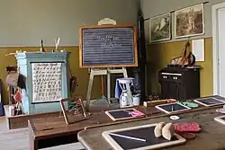 Salle de classe à l'écomusée de Schönwalde am Bungsberg.