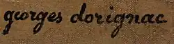 signature de Georges Dorignac