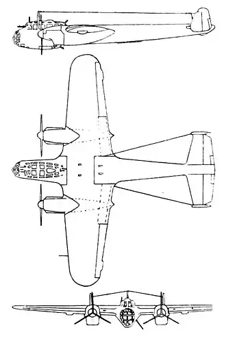 vue en plan de l’avion