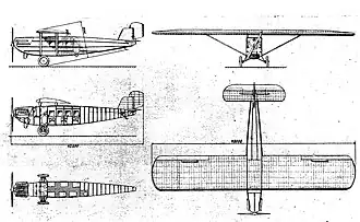 vue en plan de l’avion