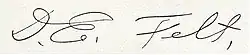 Signature de Dorr Eugene Felt