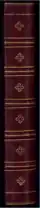 Reliure en maroquin rouge et filets dorés datant du XIXe siècle couvrant les Heures de la famille Berbisey datant du dernier quart du XVe siècle