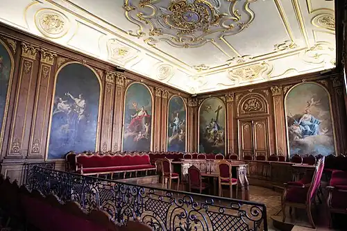 La Science, La Prudence, La Force, La Vérité, La Religion, La Justice, 1768-1769, Douai, Grand ’chambre du parlement de Flandres.