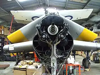 Double Mamba sur un Fairey Gannet non-exposé au Fleet Air Arm Museum, en Australie.