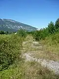Vue à Doussard de l'ancienne ligne d'Annecy à Albertville.