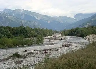 Le Drac dans la plaine de Chabottes.