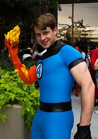 Cosplay de la Torche humaine.