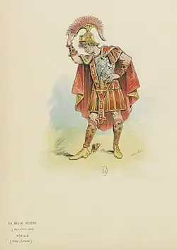 Costume d'Achille pour La Belle Hélène de Jacques Offenbach (1864)