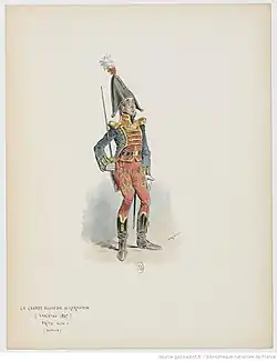 Costume de Fritz à l'acte I pour La Grande-Duchesse de Gérolstein de Jacques Offenbach (1867)