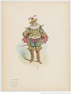 Costume de Gloria-Cassis pour Les Brigands de Jacques Offenbach