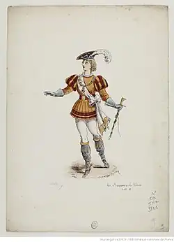 Costume du Prince pour Les Brigands de Jacques Offenbach