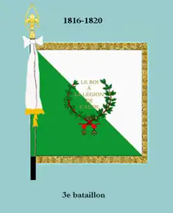 Drapeau 3e bataillon de la légion de l'Aude
