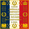 En 1812, l'Empire rationalise et standardise ses drapeaux régimentaires. La Garde ne fait pas exception.
