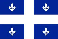 Drapeau du Québec pendant les années 50.