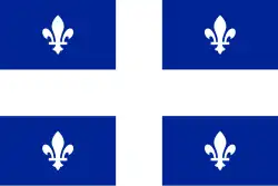 Drapeau du Québec pendant les années 60.