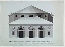 Dessin de 1790 du Théâtre Vaccaj