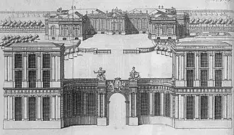 Le palais Bourbon vers 1730.