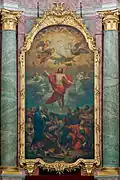 Tableau du maître-autel représentant l'Ascension par le peintre Anton Raphael Mengs.
