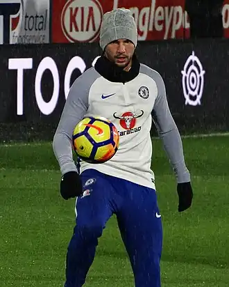 Danny Drinkwater in Chelsea regalia, 2017