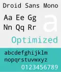 Droid Sans Mono.