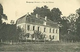 Carte postale du château vers 1910.