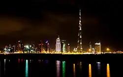 Le Burj Khalifa de nuit.