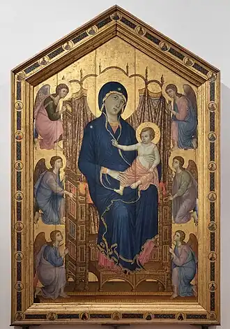 Madone Rucellai, Duccio, vers 1285, de la basilique Santa Maria Novella, Galerie des Offices.