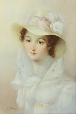 La Duchesse de Talleyrand Périgord, miniature sur émail, début XIXe&nbsp;siècle, localisation inconnue
