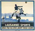 Publicité des années 20 profitant de la popularité grandissante du football et du Lausanne-Sports.