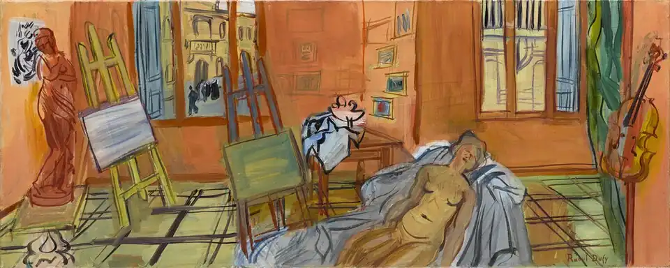 L'Atelier de la rue Jeanne d'Arc, par Raoul Dufy, en 1942.