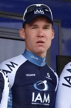 Kristof Goddaert lors du départ de la 1re&nbsp;étape des Quatre Jours de Dunkerque 2013 à Dunkerque.