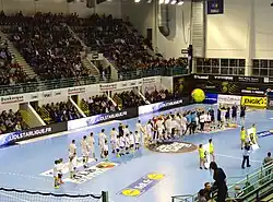 Entrée des joueurs face à St-Raphaël, le 22 mars 2017