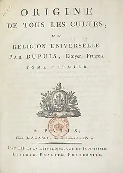 Image illustrative de l’article Origine de tous les cultes, ou Religion universelle