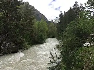 La Durance en aval de La Vachette.