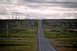 Autoroute de Vardø à Hamningberg.