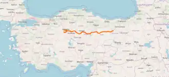 Itinéraire de la route européenne 88