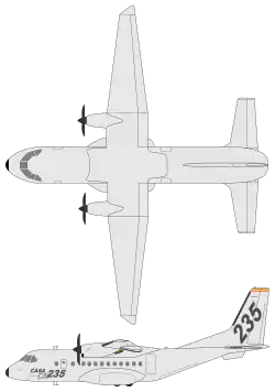 vue en plan de l’avion