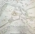 carte avec le parc et l'étang du château,