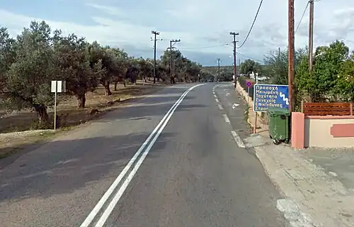 La route près de Psachná.