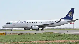 P4-KCJ, l'Embraer 190 d'Air Astana impliqué, photographié six mois avant l'incident.