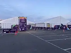 Photographie de la zone de test Covid-19 du Rotterdam Ahoy.