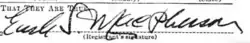 signature d'Earle S. MacPherson