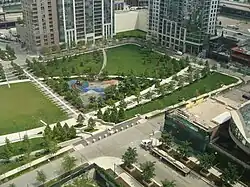 Le parc de Lakeshore East.