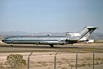 N819EA, le Boeing 727-225 d'Eastern Air Lines impliqué dans l'accident, ici à l'aéroport international Harry-Reid de Las Vegas en octobre 1982.