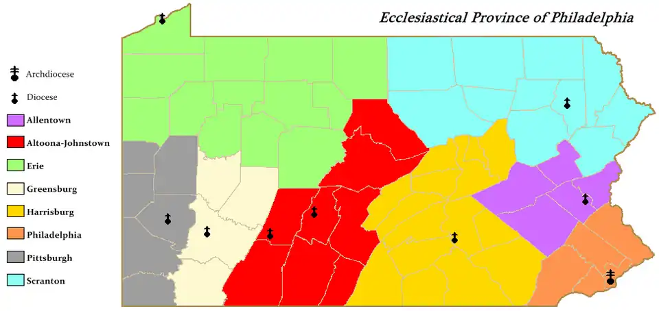 Province ecclésiastique de Philadelphie.