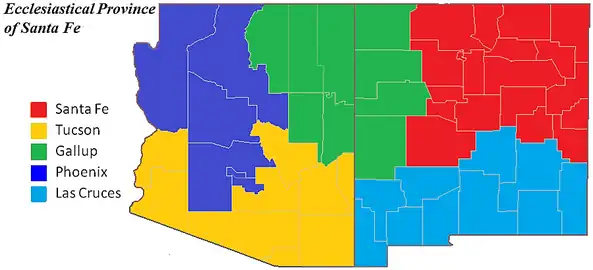Diocèses suffragants.