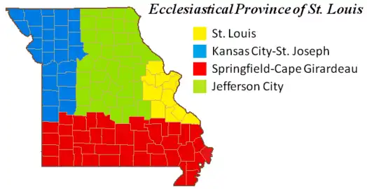 La province ecclésiastique de Saint-Louis.