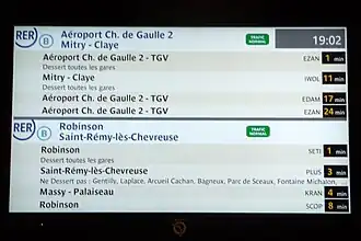 Prochaines rames attendues sur la ligne B du RER.