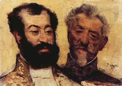 Le général Mellinet et le grand rabbin Astruc, 1871, huile sur toile, 16 × 22 cm, Géradmer.
