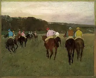 Chevaux de course à Longchamp Edgar Degas - 1873-1875.